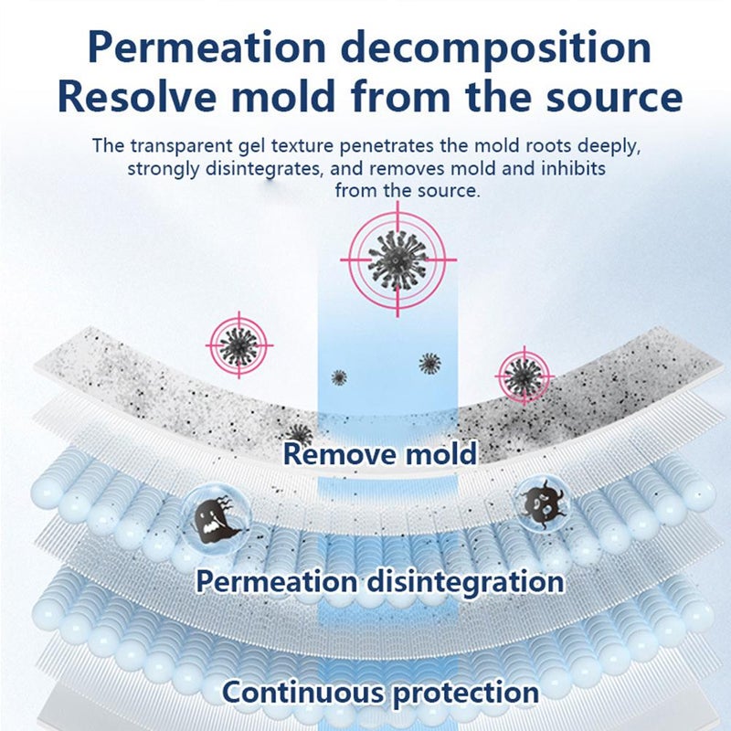 Home Stain Cleaner Gel – 100ml Powerful Stain Remover for Tile Grout, Washing Machine Seals, Fridge Gaskets & Bathroom – No-Rinse Formula with Cleaning Brush Kit - Image 4